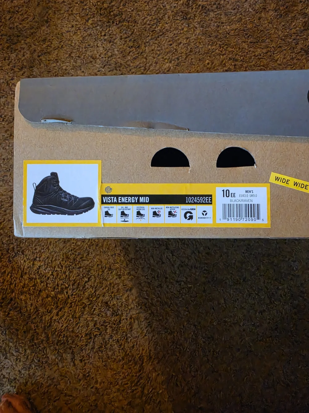 Keen Vista Energy Mid Black/Raven Men's Boots